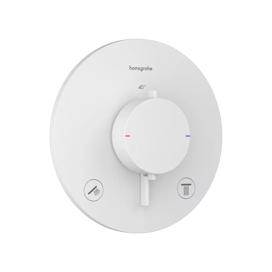 Hansgrohe Ecostat Comfort S Bateria termostatyczna do 2 odbiorników, podtynkowa Biały Matowy