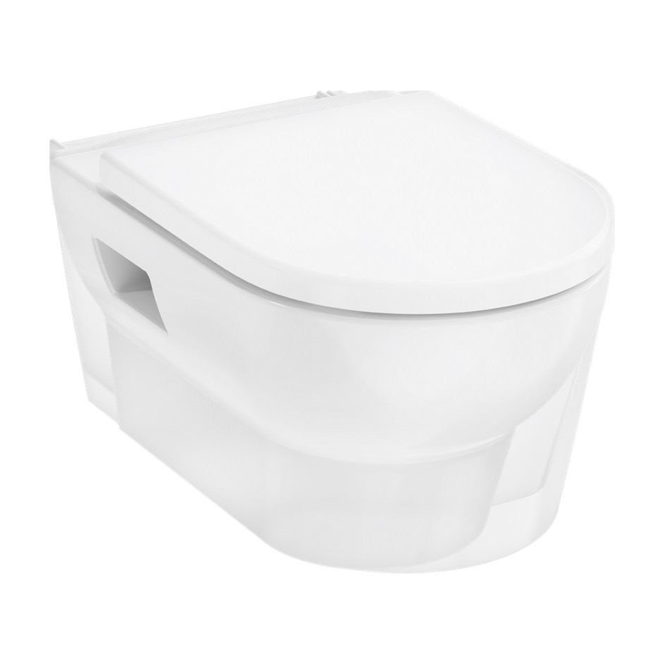 Hansgrohe GladeLake S Miska wisząca WC 540, AquaChannel Flush z deską WC, SoftClose, QuickRelease Biały