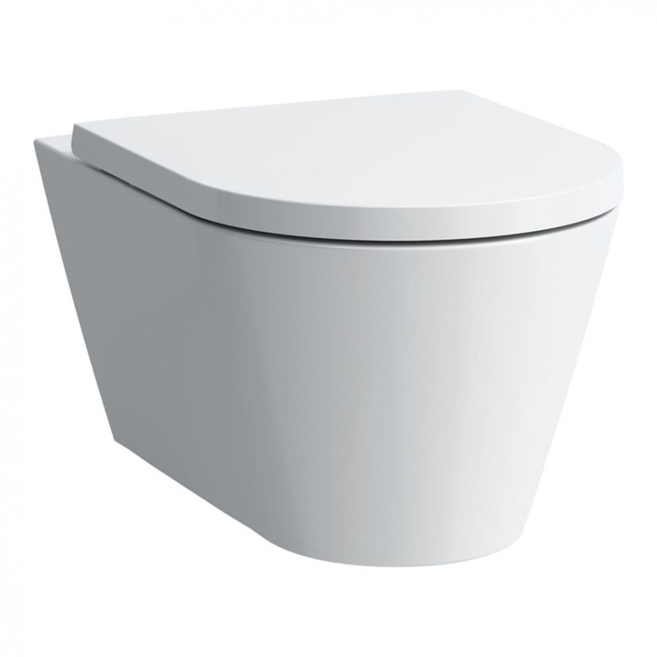 KARTELL LAUFEN ZESTAW 3w1 Miska WC podwieszana Rimless 545 x 370 mm + deska WC wolnoopadająca + podkładka akustyczna