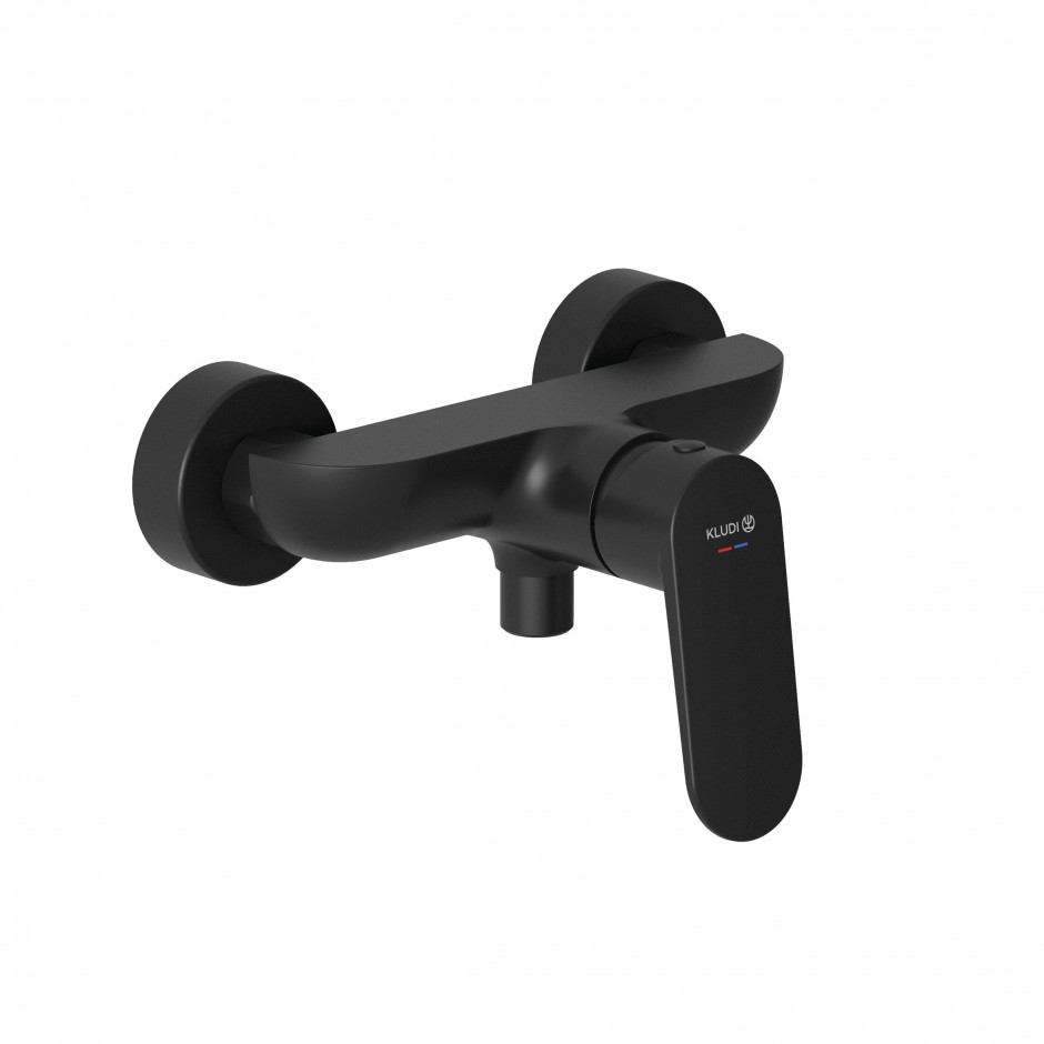 Kludi X1 jednouchwytowa bateria natryskowa, czarny mat