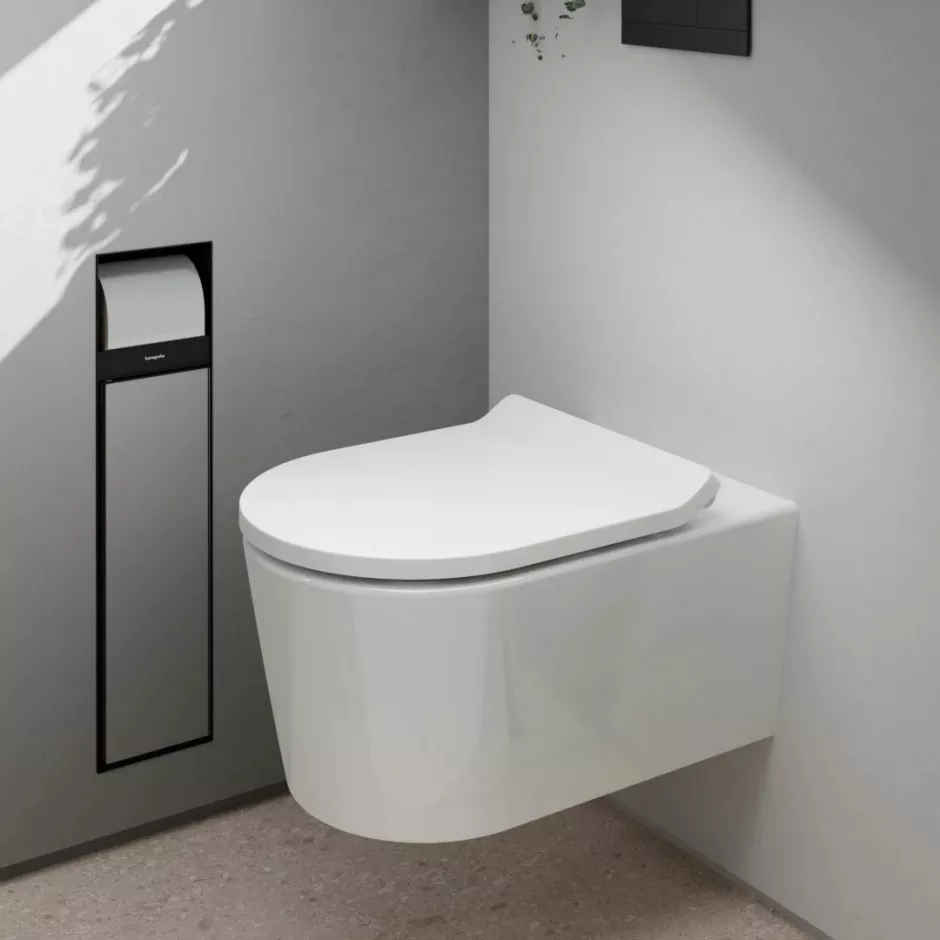 Hansgrohe EluPura S Zestaw Miska wisząca 54 WC bezrantowa + Deska wolnoopadająca