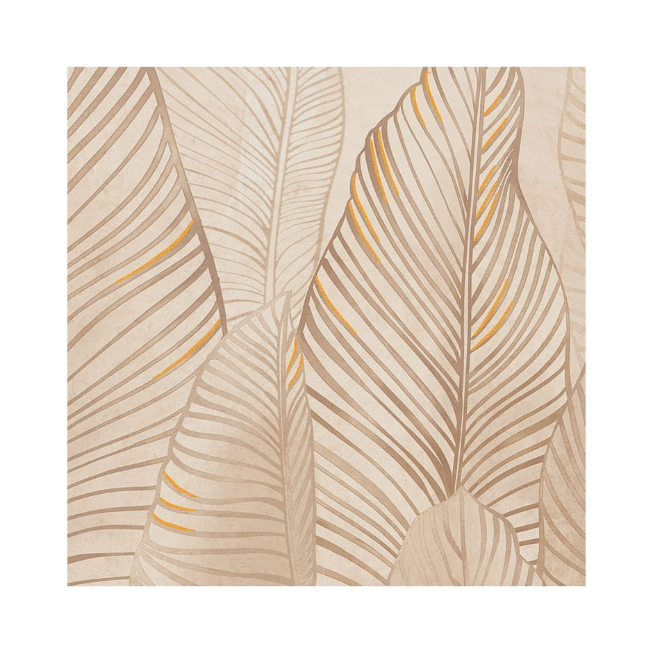 Obraz gresowy ścienny Mild Clay leaves C 119,8x59,8x0,8 Gat.1