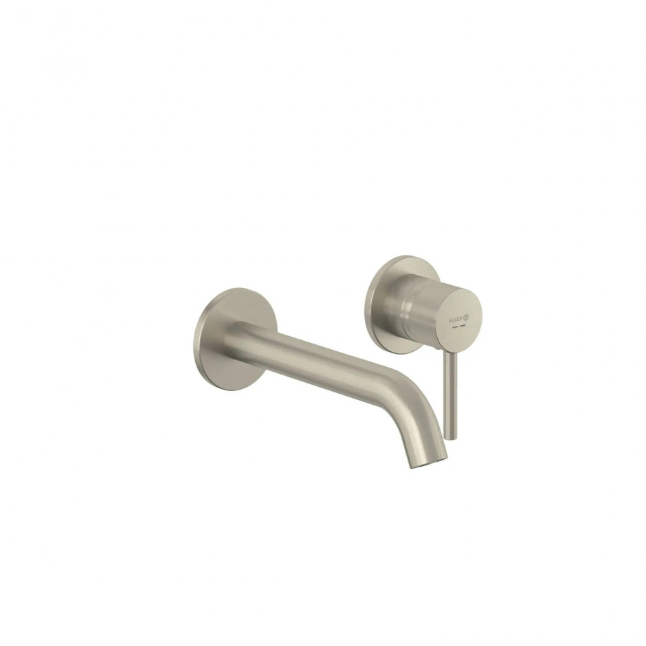 Kludi Bozz ścienna bateria umywalkowa, wylewka 230 mm, nikiel szczotkowany