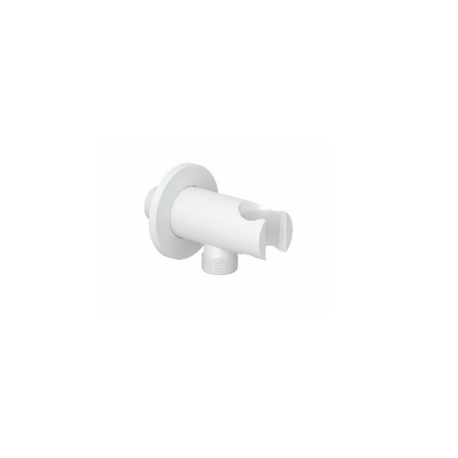 Kludi A-qa przyłącze kątowe do węża natryskowego ze ściennym uchwytem natryskowym, okrągły