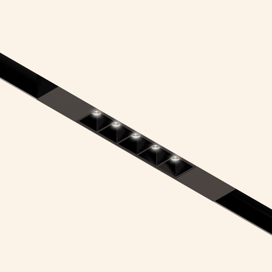 Archlines DOTS 5x1.5W CRI90 3000K 48° DALI, czarny