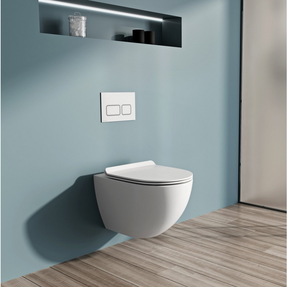 Ravak Comfort Pro miska wisząca WC 53 z deską w/o biały