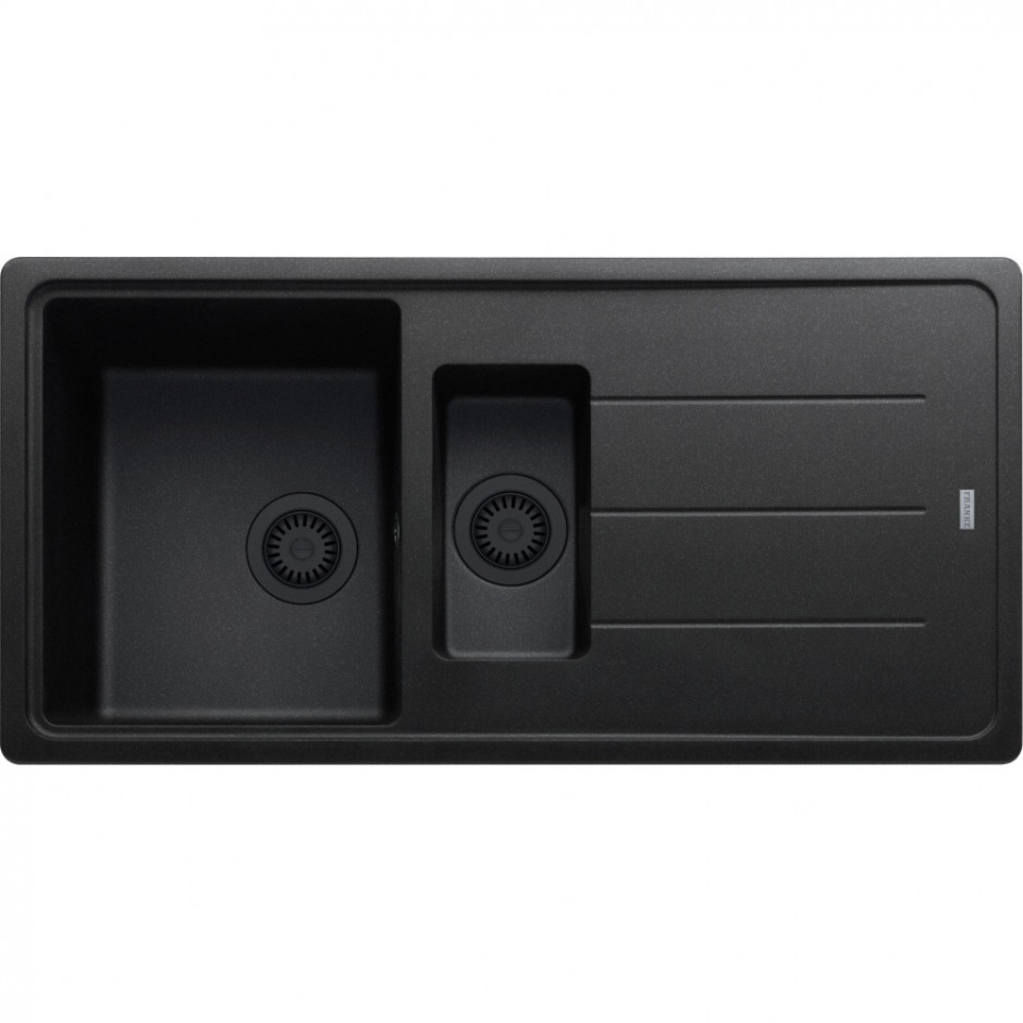 Zlewozmywak wbudowywany Fragranite Basis BFG 651-97 Onyx / Czarny odpływ