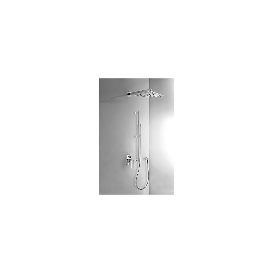 Tres Cuadro-Tres kompletny zestaw prysznicowy podtynkowy deszczownica 300x300 mm chrom - 389375_O1