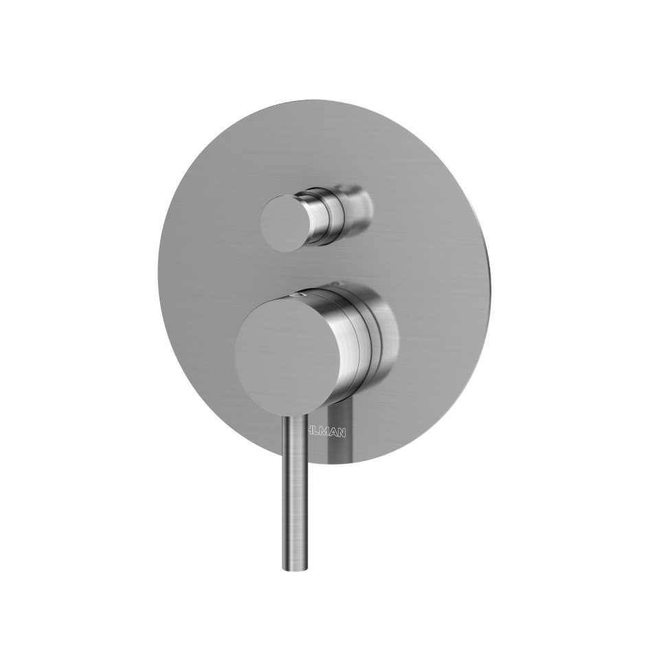 Kohlman Axel Brushed Nickel Podtynkowa bateria wannowo-prysznicowa z dwoma wyjściami