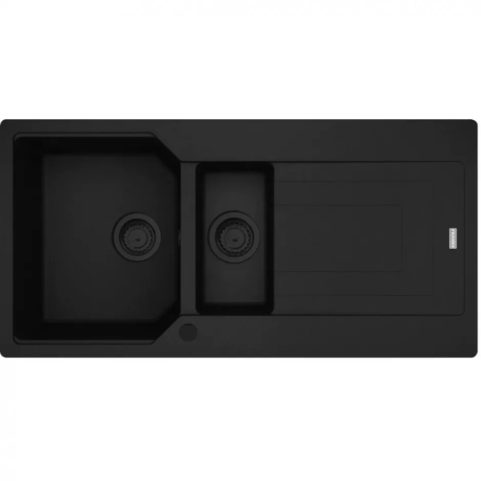 Franke Zlewozmywak wbudowywany Fragranit Urban UBG 651-100 Czarny mat / Czarny odpływ - 898589_O1