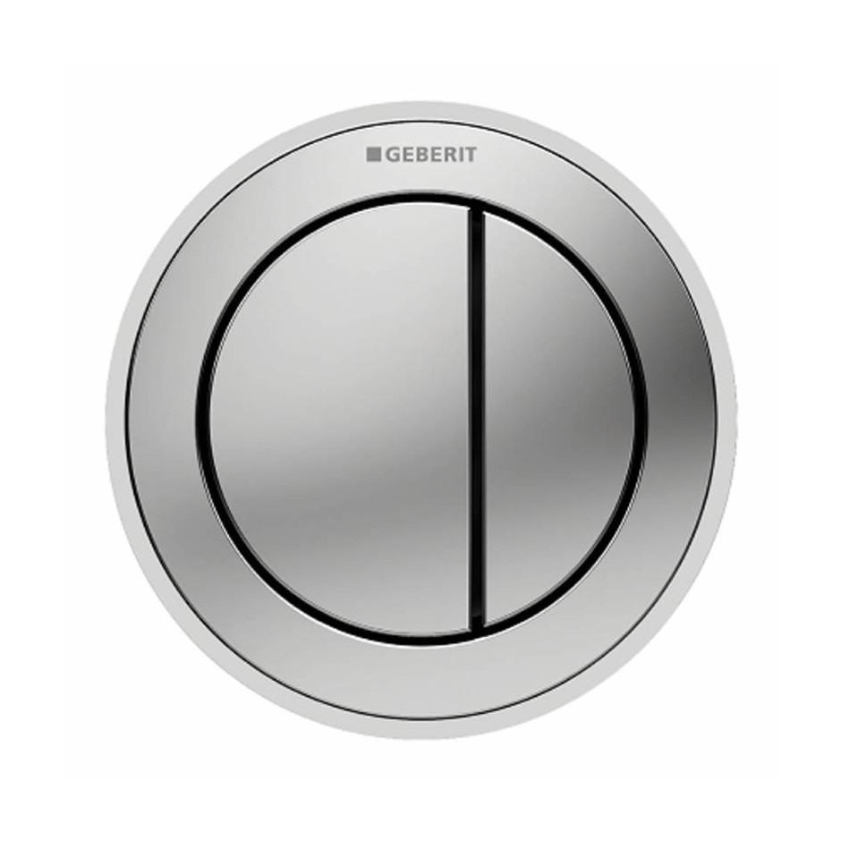 Geberit Pneumatyczny przycisk uruchamiający WC Typ 10, ręczny, meblowy dwudzielny, chrom mat-chrom - 763394_O1
