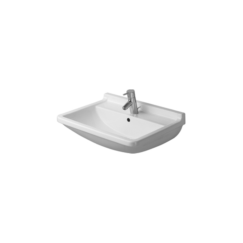 Duravit Washbasin 65 cm Starck 3 with overflow with 3 tap holes white