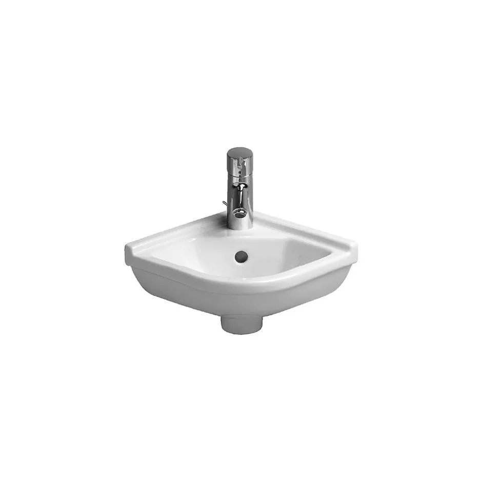 Duravit Strack 3 umywalka mała narożna 44 biała WonderGliss