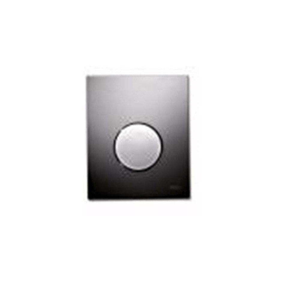 Tece Loop przycisk spłukujący ze szkła do pisuaru, szkło czarne, przycisk biały