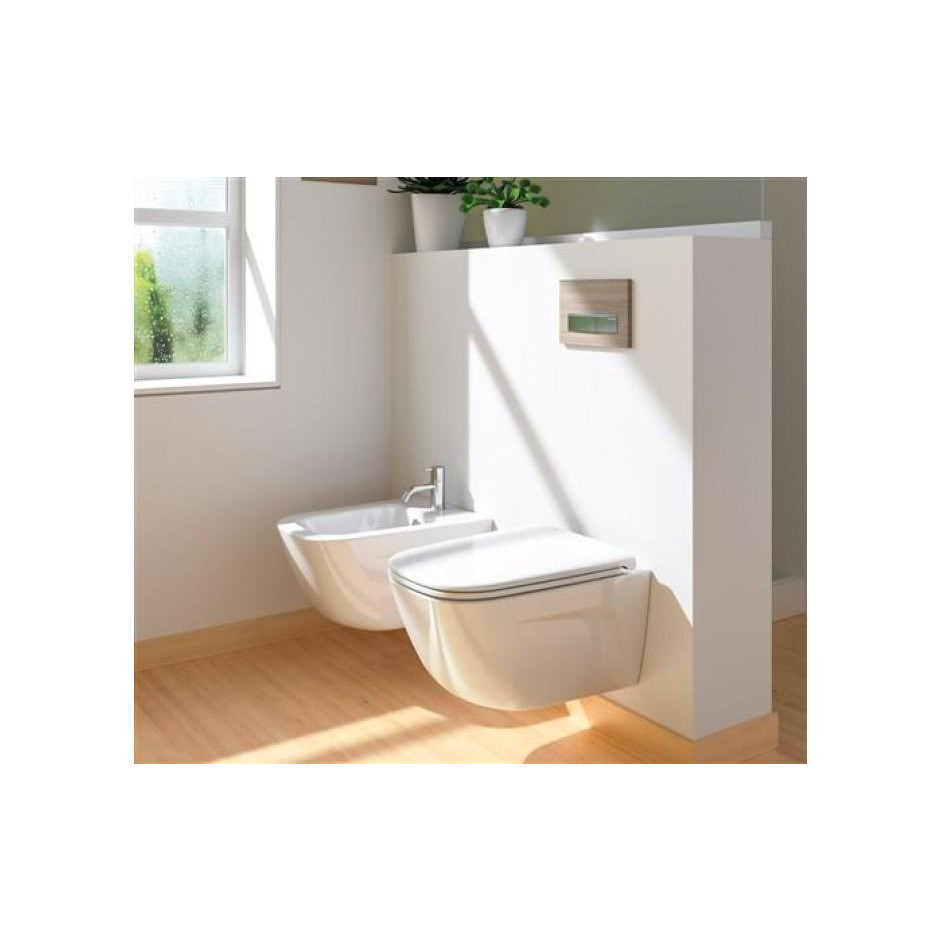 Catalano New Light Zestaw Miska WC wisząca bezrantowa z śrubami moc. z deską sedesową wolnoopadającą (1VSLIR00+5LIFRF00) - 528301_O2