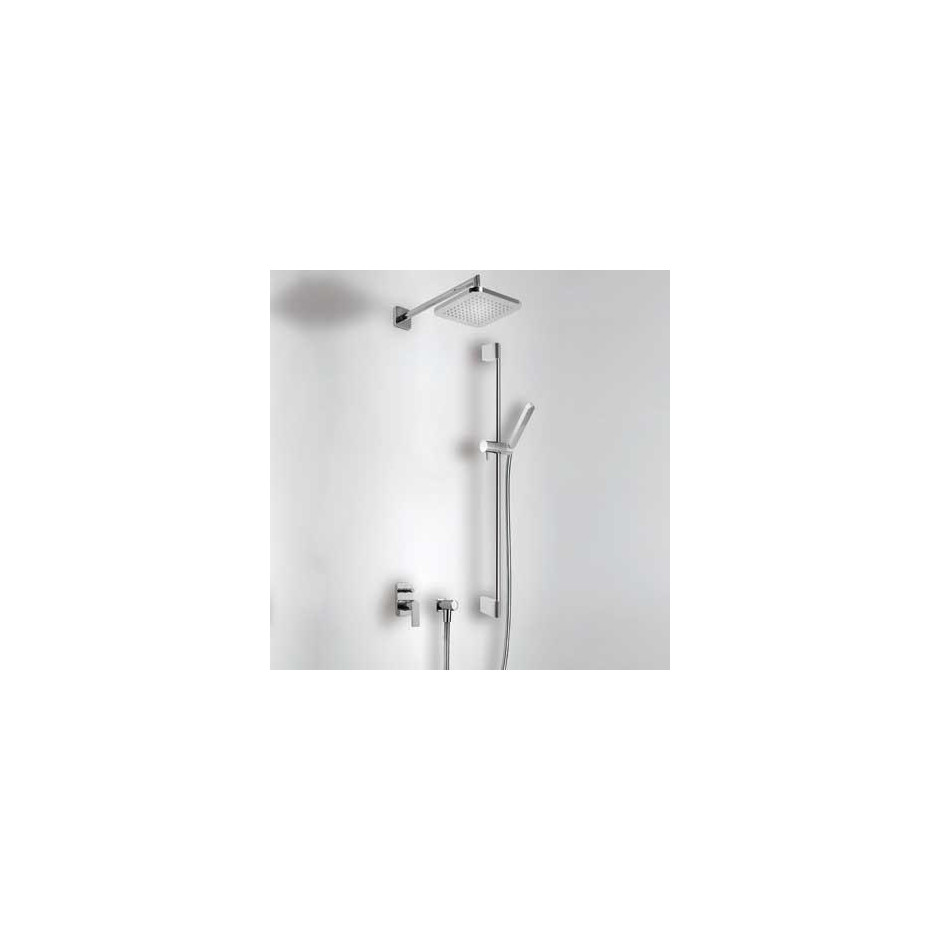 Tres Loft-Tres kompletny zestaw prysznicowy podtynkowy deszczownica 220x220 mm chrom - 449256_A1