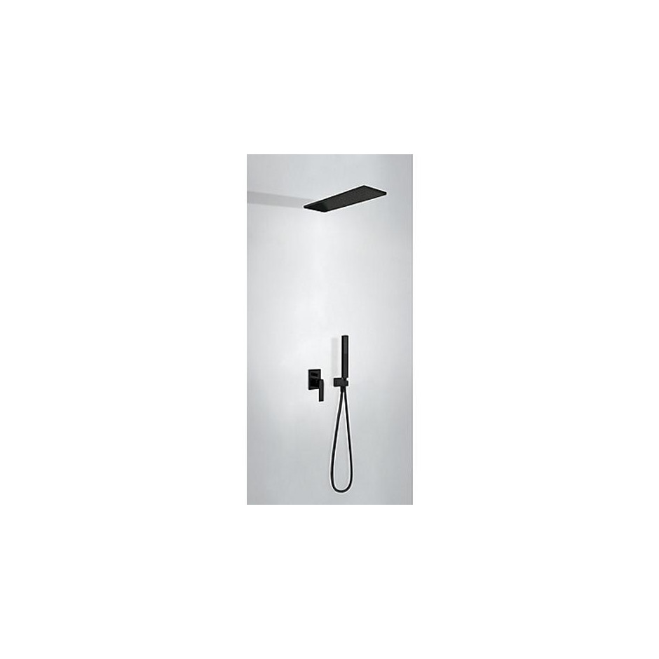 Tres Slim Exclusive kompletny zestaw prysznicowy podtynkowy deszczownica160x550 czarny matowy - 747357_O1