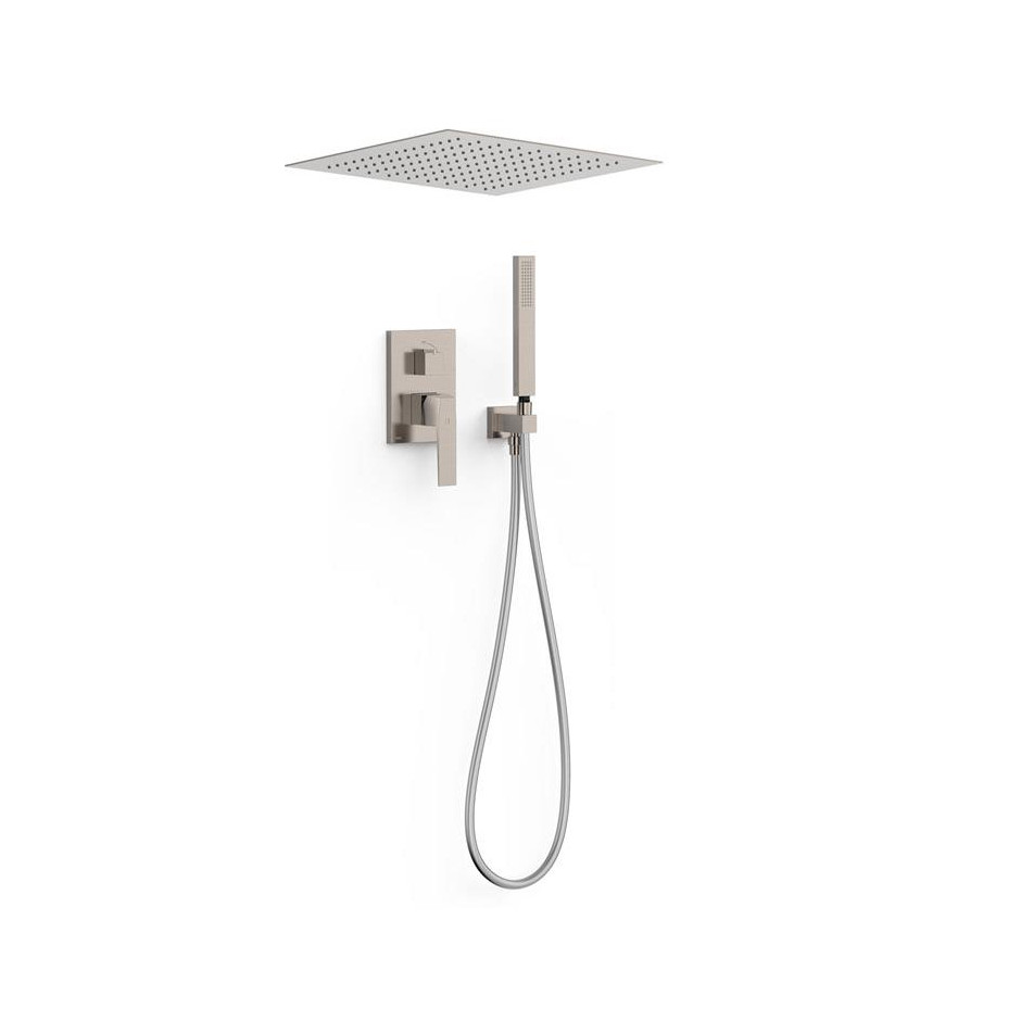 Tres Slim Exclusive Zestaw prysznicowy podtynkowy Rapid-Box z deszczownicą Stal - 824544_O1