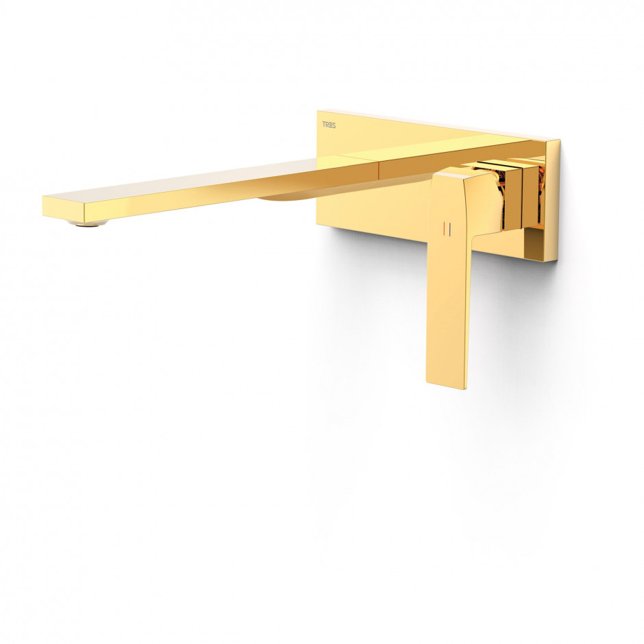 Tres Slim Exclusive Bateria podtynkowa umywalkowa 240mm Złoto 24K - 824590_O1