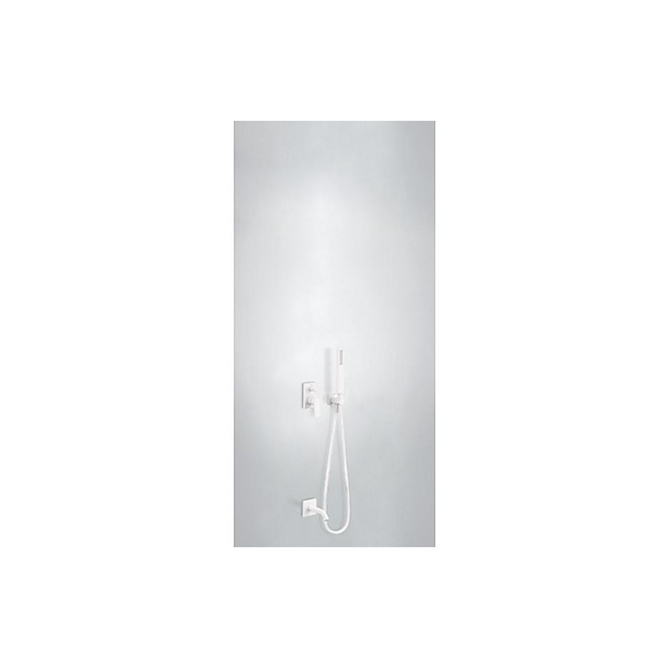Tres Project kompletny zestaw wannowo-prysznicowy podtynkowy z zestawem punktowym wylewka biały matowy - 743366_O1