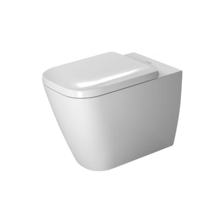 Duravit Happy D.2 Zestaw Miska WC wisząca 54x36,5 cm bezrantowa Rimless z deską wolnoopadającą biała (2222090000+0064590000) - 460381_O2