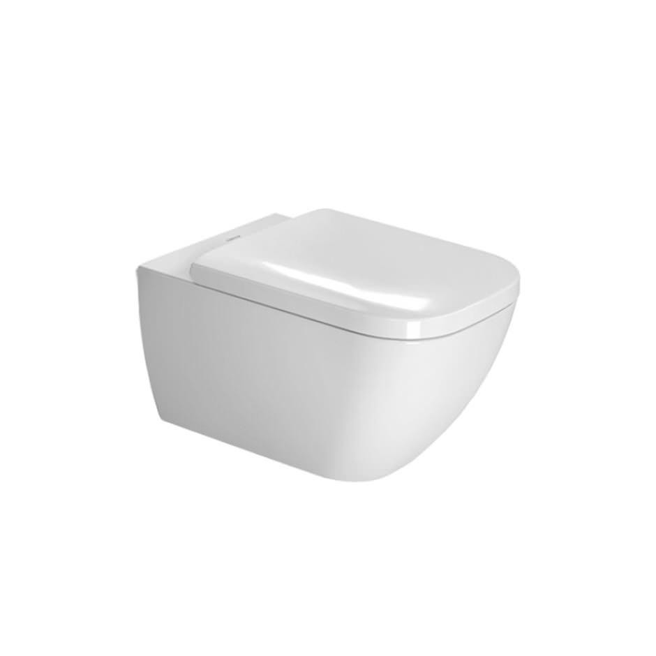 Duravit Happy D.2 Zestaw Miska WC wisząca 54x36,5 cm bezrantowa Rimless z deską wolnoopadającą biała (2222090000+0064590000) - 528295_O1