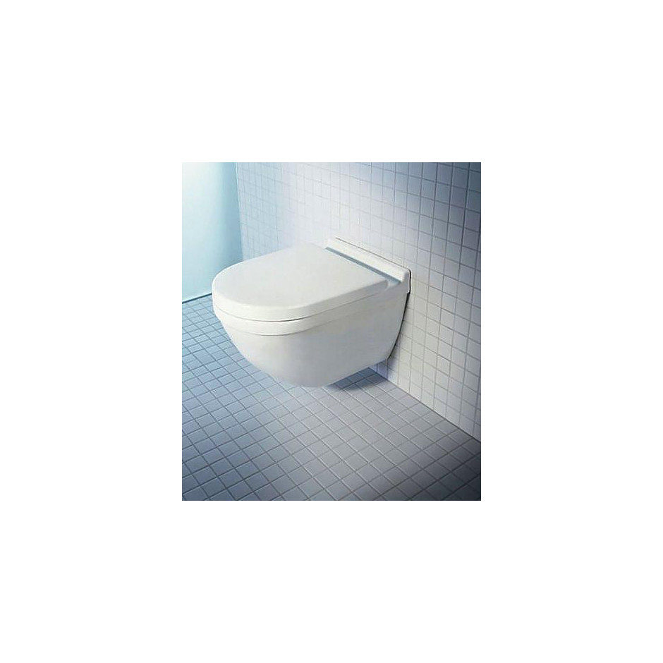 Duravit Starck 3 zestaw miska WC wisząca 54cm biała (ukryte mocowania) z deską wolnoopadającą (2225090000+0063890000) - 436301_A1