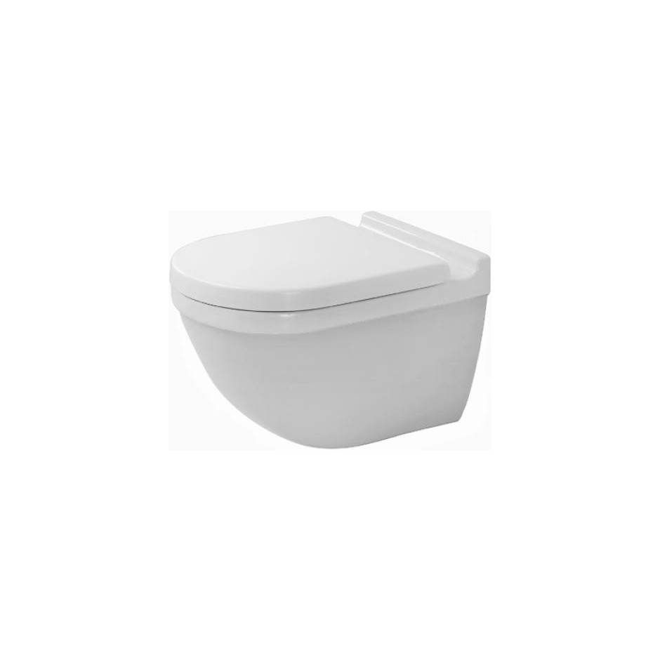 Duravit Starck 3 zestaw miska WC wisząca 54cm biała (ukryte mocowania) z deską wolnoopadającą (2225090000+0063890000) - 436301_O2