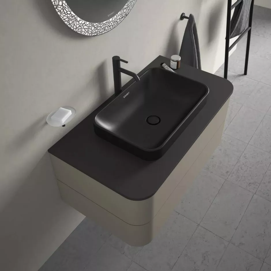 Duravit Happy D.2 umywalka 60 cm czarny Anthracit mat - 840485_O1