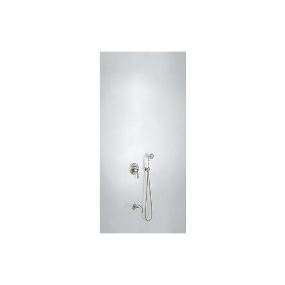Tres Mono-Clasic kompletny zestaw wannowo-prysznicowy podtynkowy z wylewką stalowy - 750992_O1