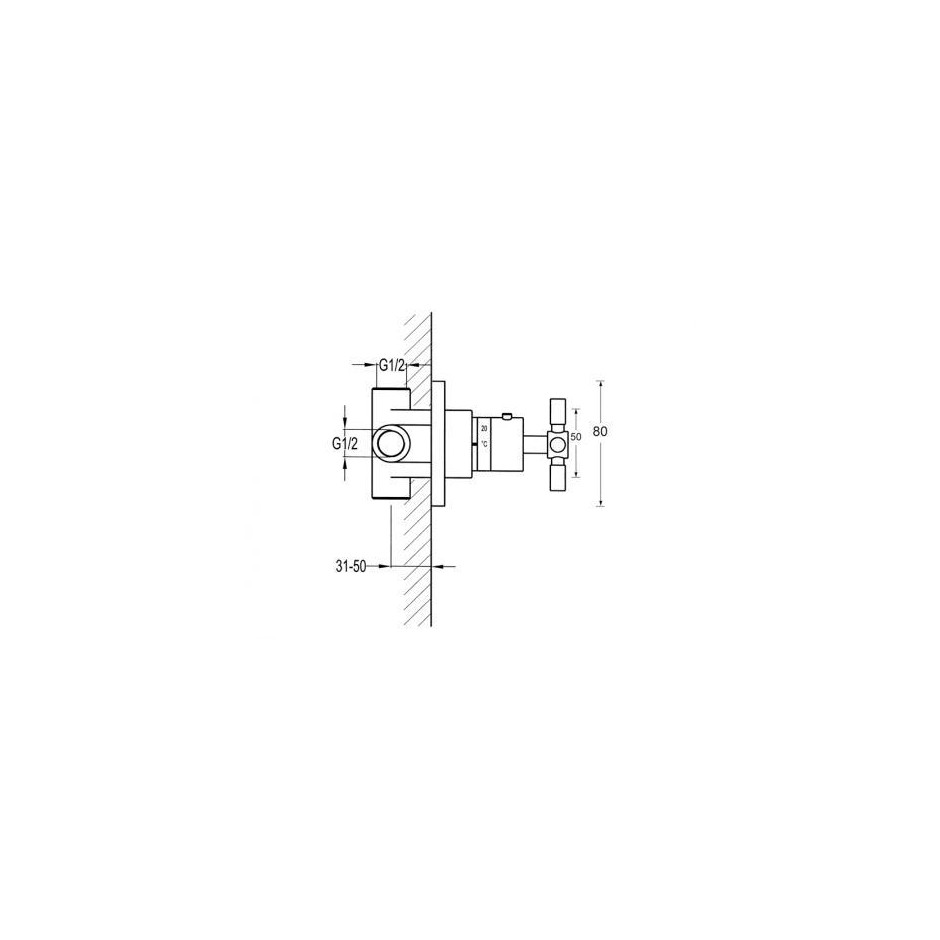 Steinberg Seria 250 bateria prysznicowa podtynkowa termostat kompletna chrom - 419451_T1