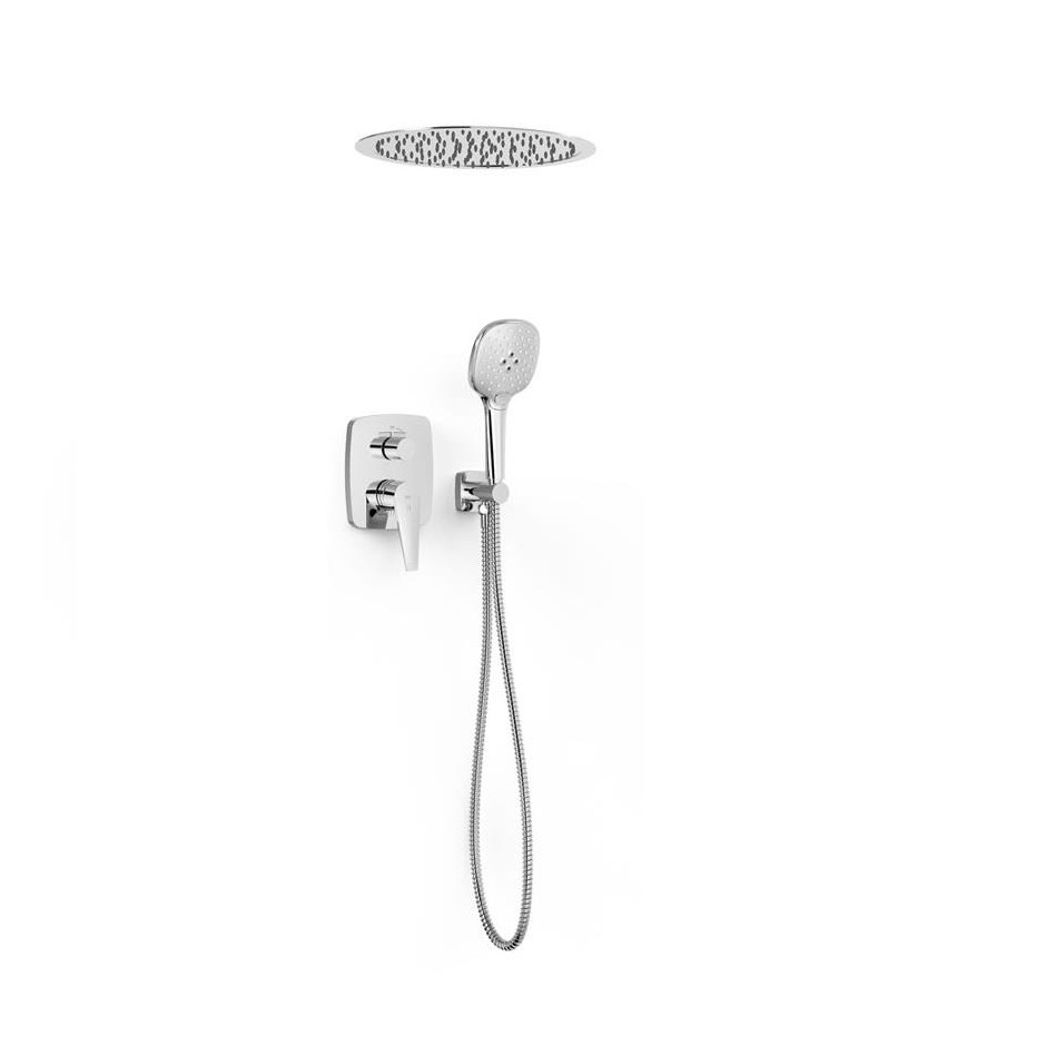 Tres Therm-Box Zestaw podtynkowy prysznicowy z termostatem i deszczownicą Chrom - 862785_O1