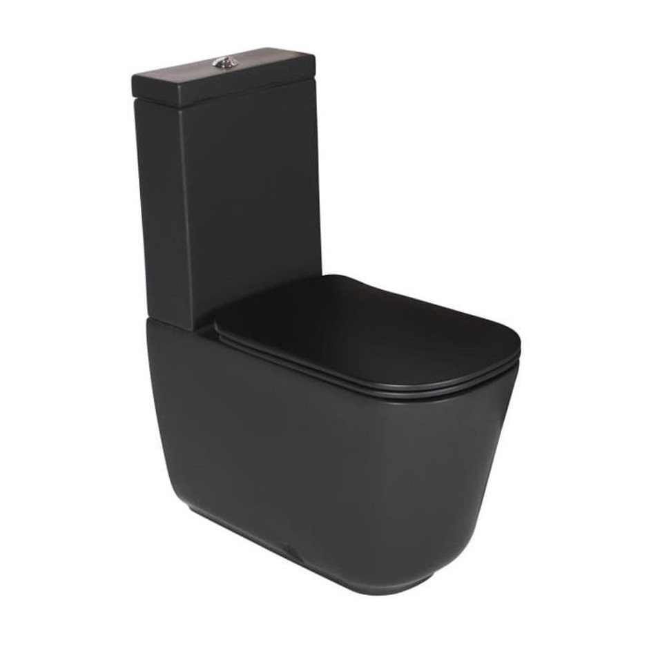 Kerasan Tribeca Spłuczka WC kompaktowa czarny mat - 765829_O1