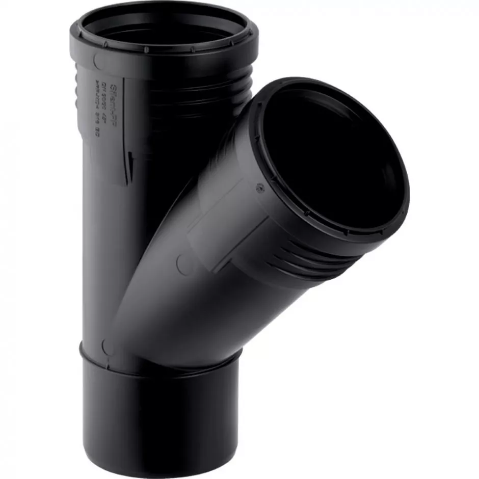 Geberit Trójnik Silent-PP 45 stopni czarny - 820274_O1