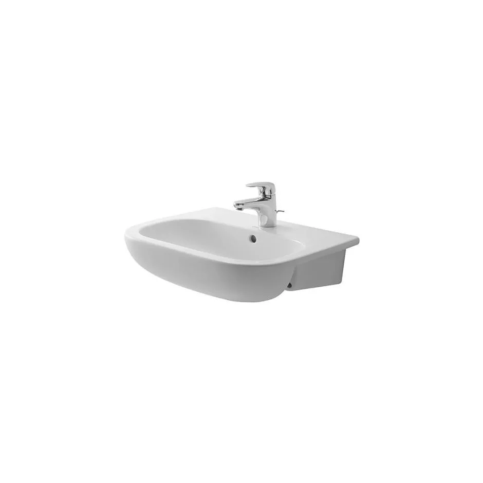 Duravit D-Code Umywalka półblatowa 55x44 cm biała