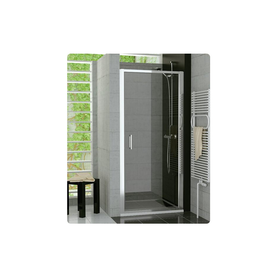 SanSwiss Top-Line drzwi jednoczęściowe 80 cm profil srebrny mat, szkło przezroczyste