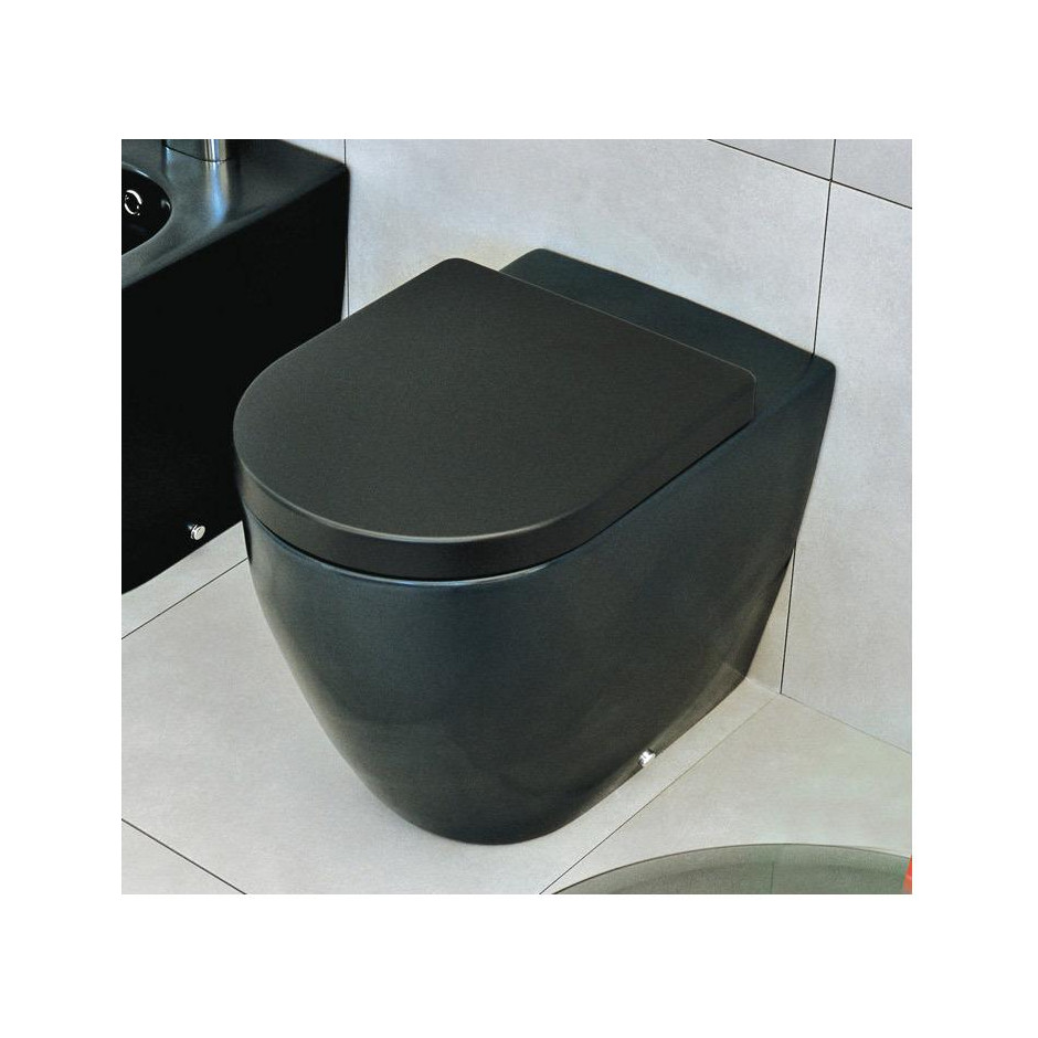 Flaminia Link Miska WC stojąca (bez deski) czarny