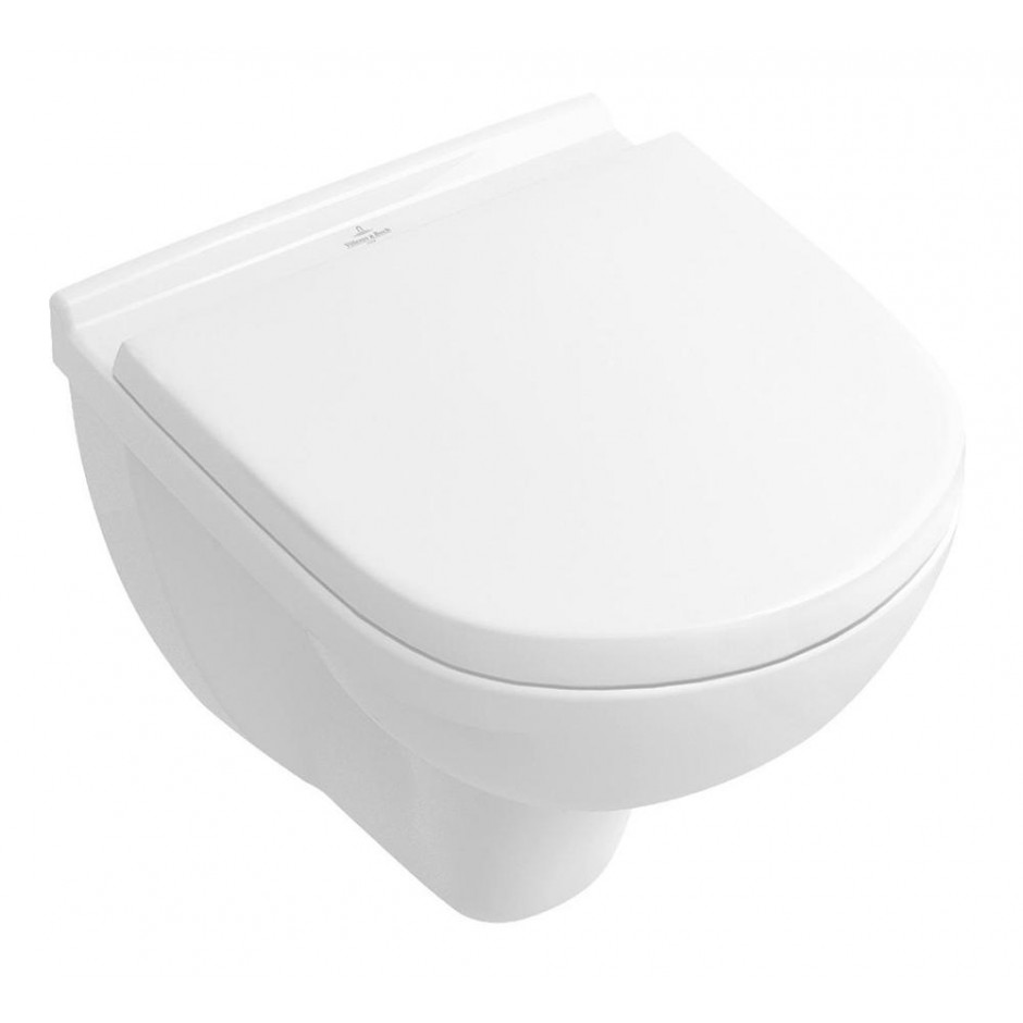 Villeroy & Boch O.Novo miska WC wisząca krótka, 360 x 490 mm, Weiss Alpin Ceramicplus