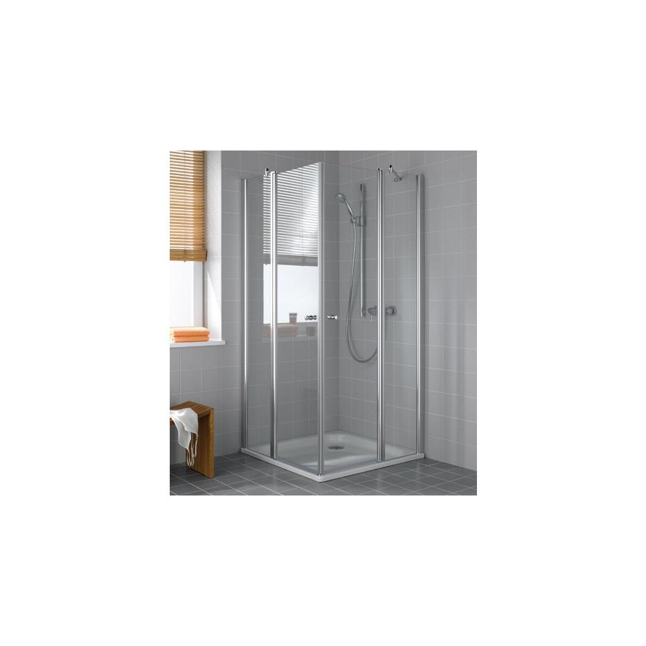 Kermi Atea Drzwi prysznicowe wahadłowe 110x185 cm srebro wysoki połysk kermi clean