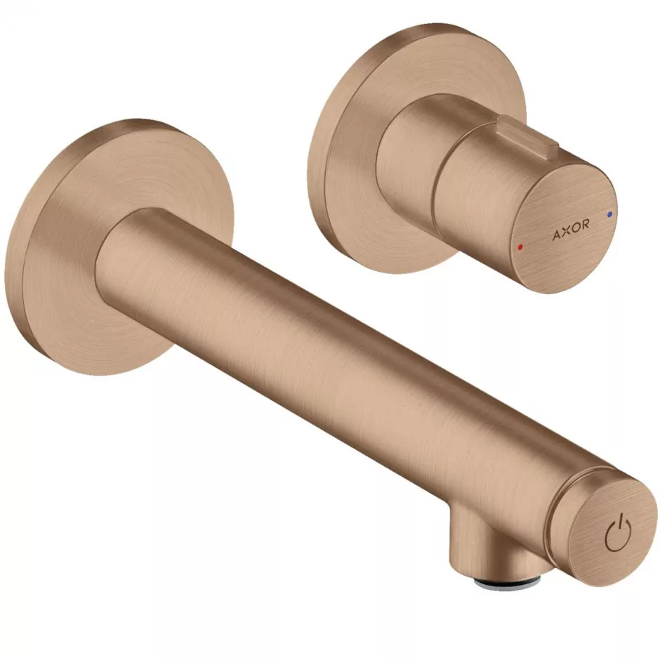 Axor Uno Bateria umywalkowa podtynkowa wylewka 158 mm brushed red gold - 844338_O1