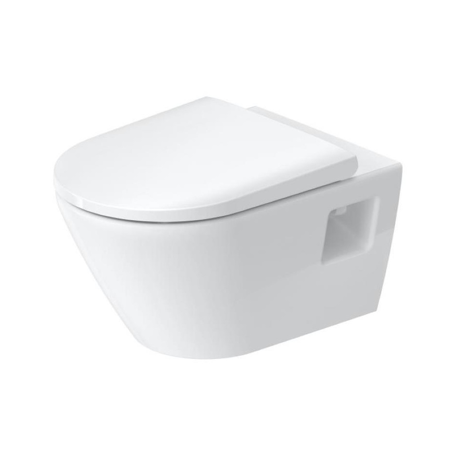 Duravit D-Neo Zestaw wc: miska wisząca z deską wolnoopadającą 54x37 cm biały - 829715_O1