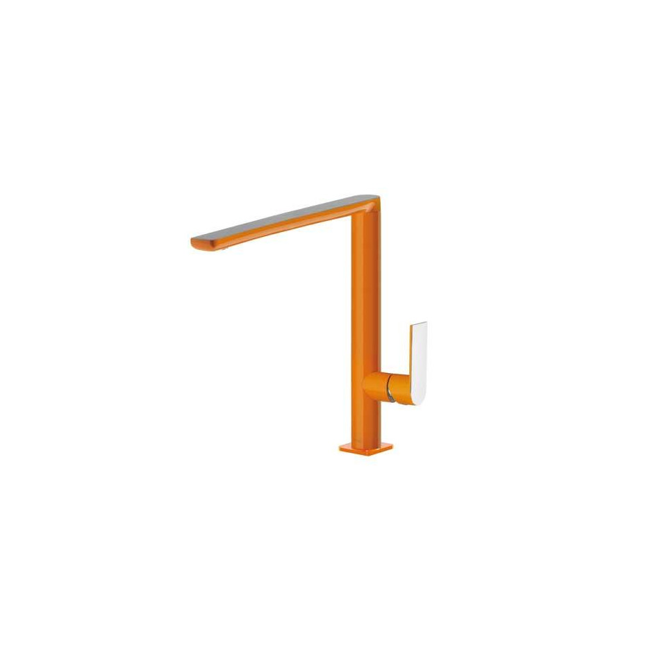 Tres Loft-Colors bateria kuchenna, zlewozmywakowa stojąca pomarańczowy chrom