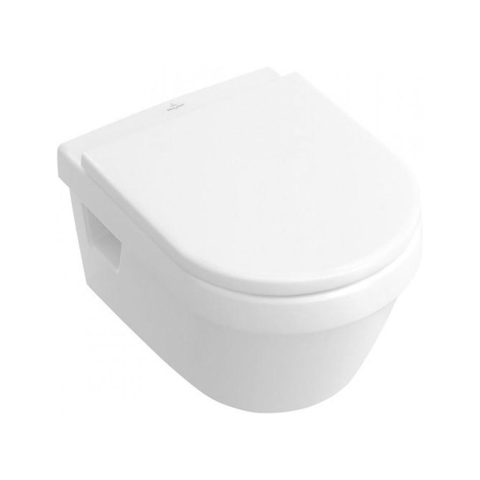 Villeroy & Boch Architectura miska WC wisząca bezrantowa, DirectFlush 370 x 530 mm odplyw poziomy model wiszący - Weiss Alpin Ceramicplus