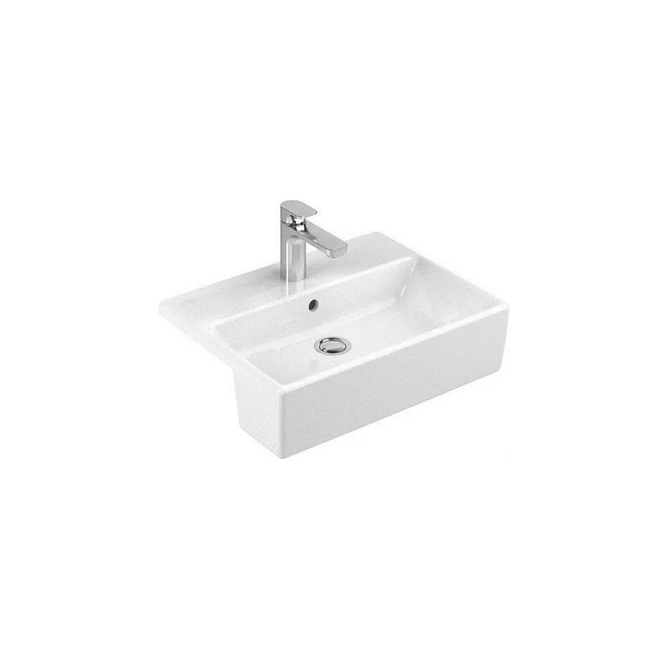 Villeroy & Boch Memento Umywalka półblatowa 550 x 425 mm Weiss Alpin
