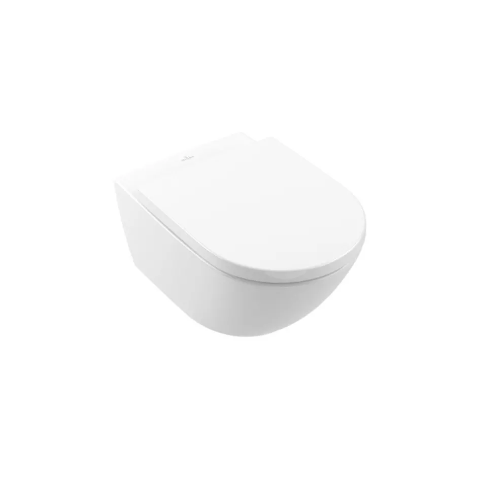 Villeroy & Boch Subway 3.0 Miska WC lejowa bez kołnierza wewnętrznego 370 x 560 mm Weiss Alpin AntiBac CeramicPlus - 827421_O1