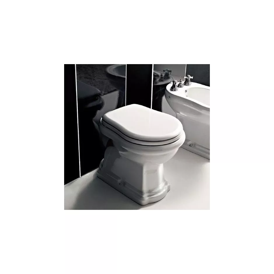Kerasan Retro miska WC stojąca odpływ poziomy biała