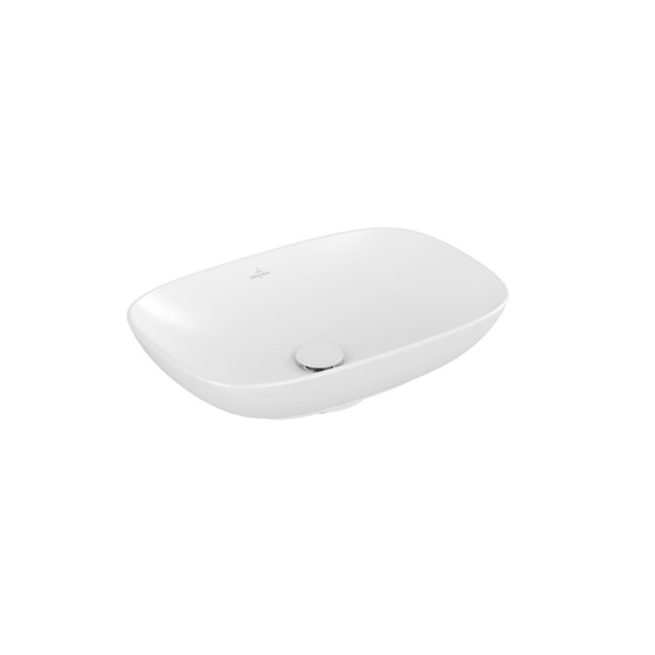 Villeroy & Boch Loop & Friends Umywalka stojąca na blacie 560 x 380 x 120 mm Stone White CeramicPlus - 828231_O1