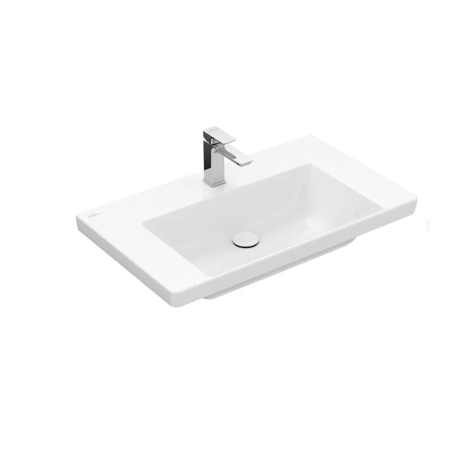 Villeroy & Boch Subway 3.0 Umywalka meblowa 80x47 cm z otworem z przelewem biała - 827464_O1
