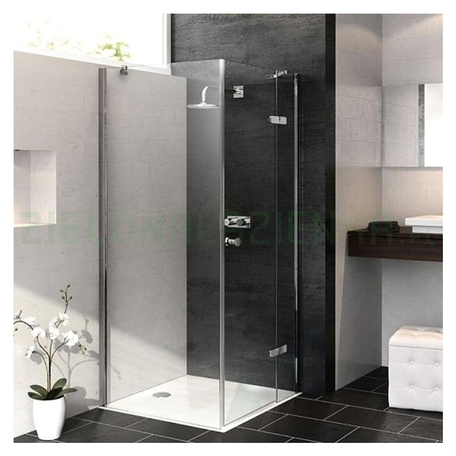 Huppe Enjoy Drzwi prysznicowe uchylne prawe 100 cm Anti-Plaque szkło przezroczyste/chrom eloxal - 752178_O1