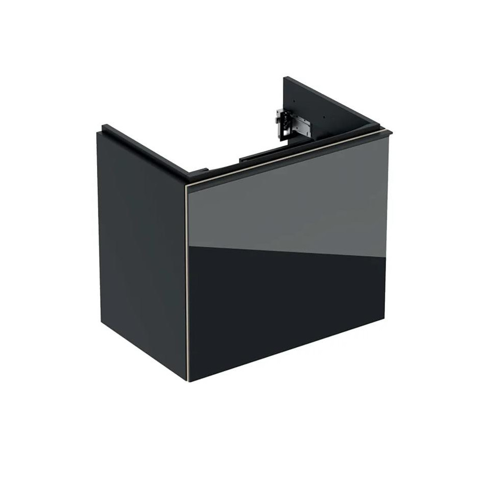 Geberit Acanto szafka podumywalkowa 90cm z jedną szufladą i jedną szufladą wewnętrzną, krótka, syfon oszczędzający przestrzeń, lava mat - 779639_O1